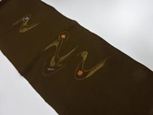 正絹　刺繍　帯揚げ